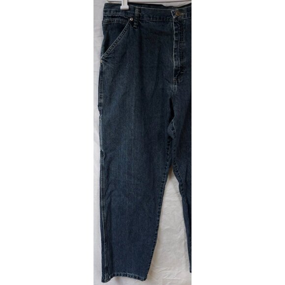 Wrangler 38x32 Relaxed Fit Baggy Medium Wash Straight Carpenter Jeans 94LSWQW - Picture 2 of 14
